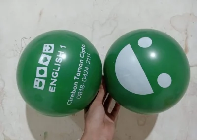 balon sablon hijau