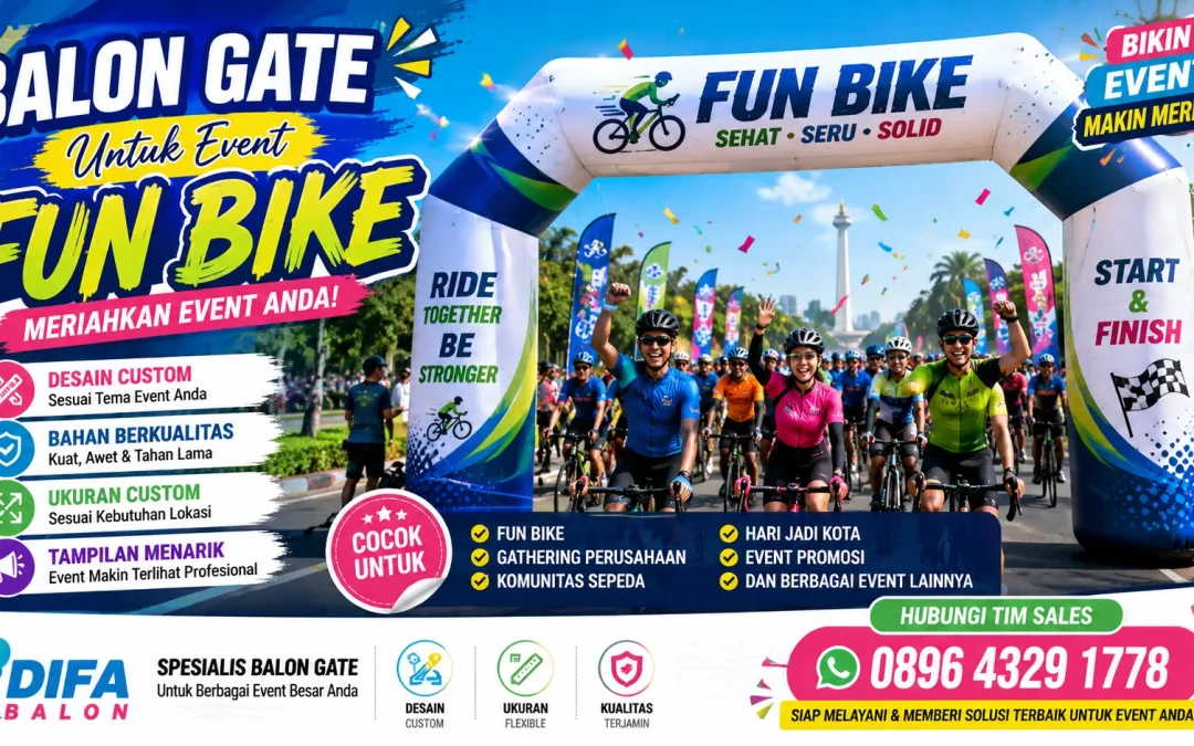 Balon Gate Start Finish, Media Promosi Efektif untuk Event Komunitas dan Acara Besar